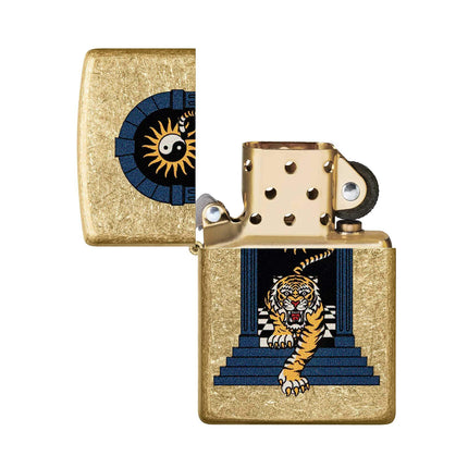 Zippo Lighter: Tiger Tattoo Design | 48613