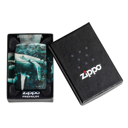 Zippo Lighter: Spazuk Whales With Underwater Mines Design | 48627