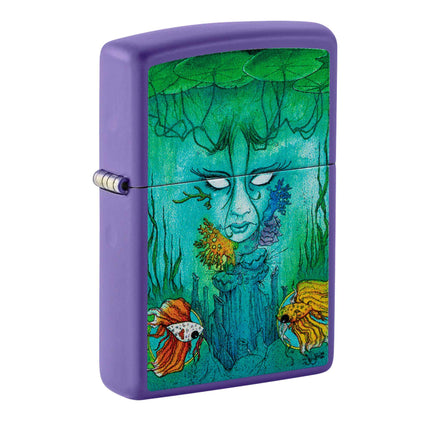 Zippo Pocket Lighter - Sean Dietrich Brackish Design Purple Metal Windproof | 48630
