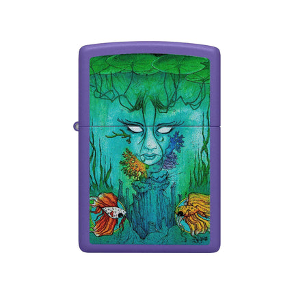 Zippo Pocket Lighter - Sean Dietrich Brackish Design Purple Metal Windproof | 48630