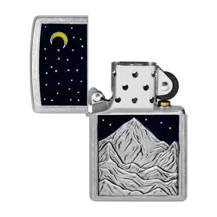 Zippo Lighter: Mountains Emblem Design | 48632
