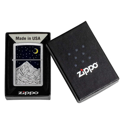 Zippo Lighter: Mountains Emblem Design | 48632