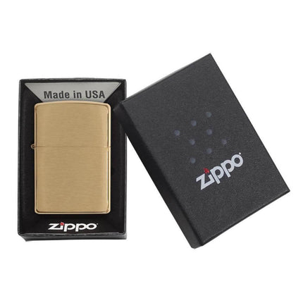 Zippo Lighter: Classic Brushed Brass | 204B