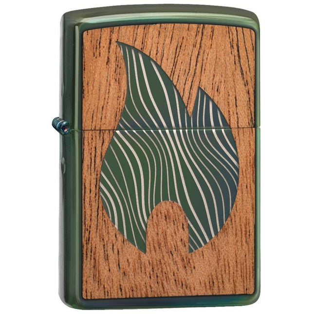 Zippo Lighter: Woodchuck USA Flame and Wood | 49057