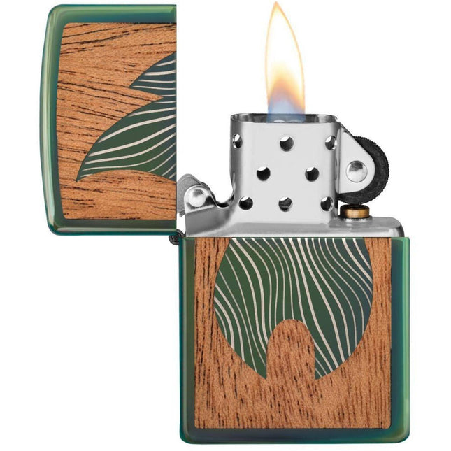 Zippo Lighter: Woodchuck USA Flame and Wood | 49057