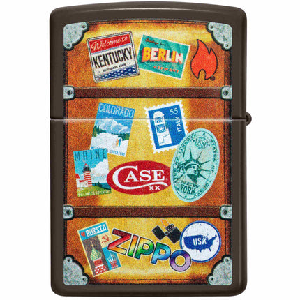 Zippo Lighter: Suitcase Design Brown | 49180-094375