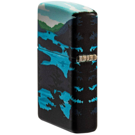 Zippo Windproof Pocket Lighter - Deer Landscape Design Metal | 49483-000003