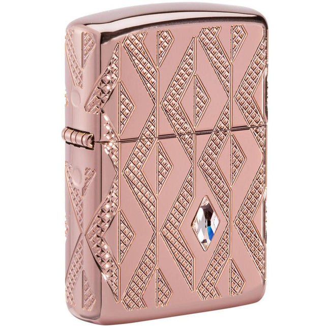 Zippo Lighter: Armor Geometric Diamond Pattern Design | 49702