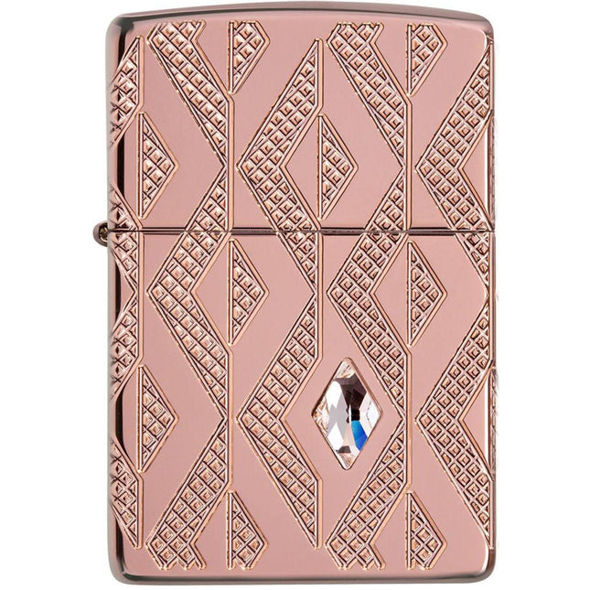 Zippo Lighter: Armor Geometric Diamond Pattern Design | 49702