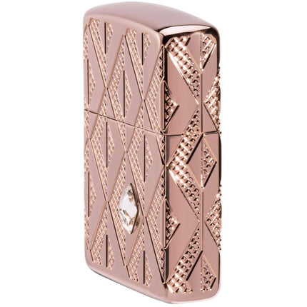 Zippo Lighter: Armor Geometric Diamond Pattern Design | 49702