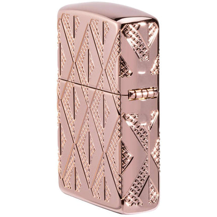 Zippo Lighter: Armor Geometric Diamond Pattern Design | 49702