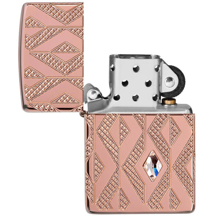 Zippo Lighter: Armor Geometric Diamond Pattern Design | 49702