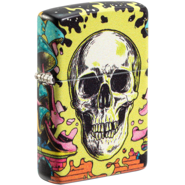 Zippo Lighter: Skull Design Glow-in-the-Dark | 48640