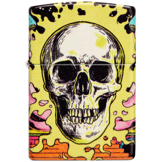 Zippo Lighter: Skull Design Glow-in-the-Dark | 48640