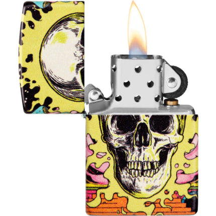 Zippo Lighter: Skull Design Glow-in-the-Dark | 48640