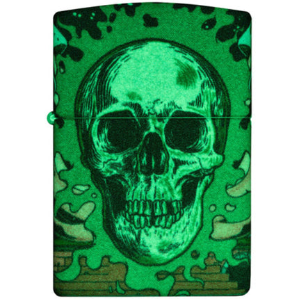 Zippo Lighter: Skull Design Glow-in-the-Dark | 48640