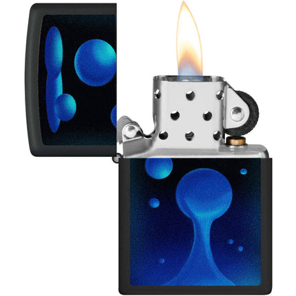 Zippo Lighter: Black Light Process with Lava Lamp Design | 48675