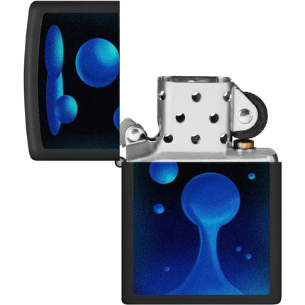 Zippo Lighter: Black Light Process with Lava Lamp Design | 48675