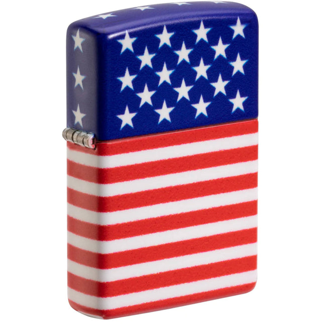 Zippo Lighter: Stars and Stripes Flag Design 540 Color Finish | 48700