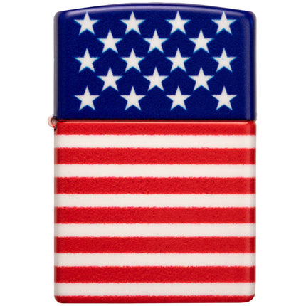 Zippo Lighter: Stars and Stripes Flag Design 540 Color Finish | 48700