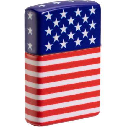Zippo Lighter: Stars and Stripes Flag Design 540 Color Finish | 48700