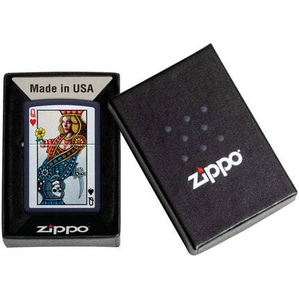 Zippo Lighter: Playing Card Opposing Queen Design | 48723