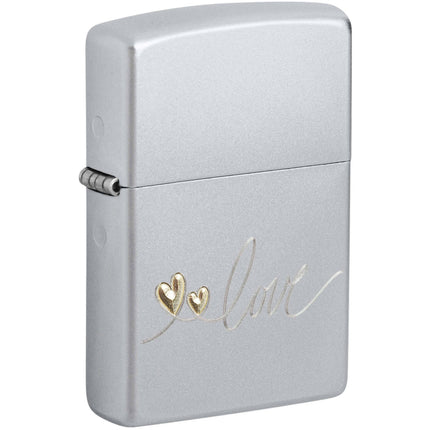 Zippo Lighter: Love Design with Pair of Hearts | 48725