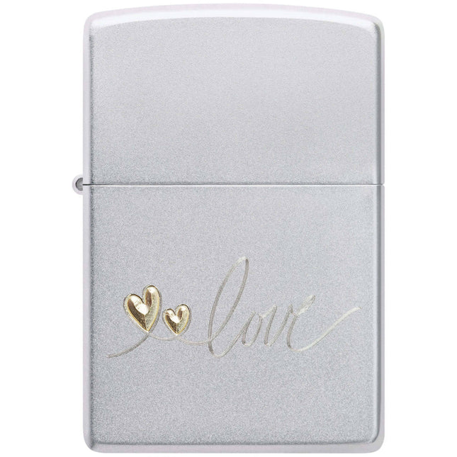 Zippo Lighter: Love Design with Pair of Hearts | 48725