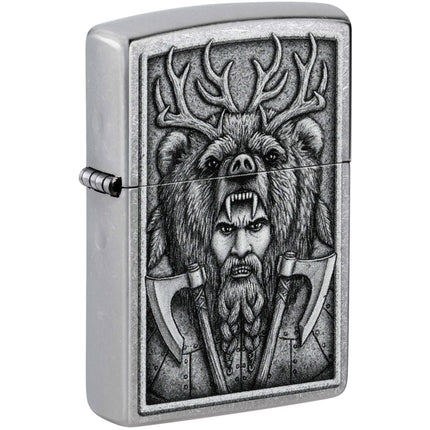Zippo Lighter: Barbarian Design Street Chrome | 48731