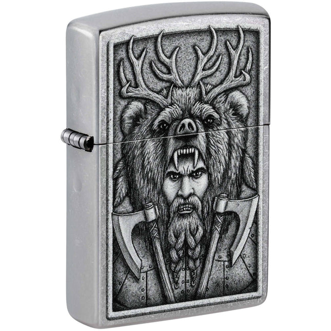 Zippo Lighter: Barbarian Design Street Chrome | 48731