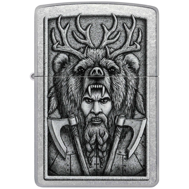 Zippo Lighter: Barbarian Design Street Chrome | 48731