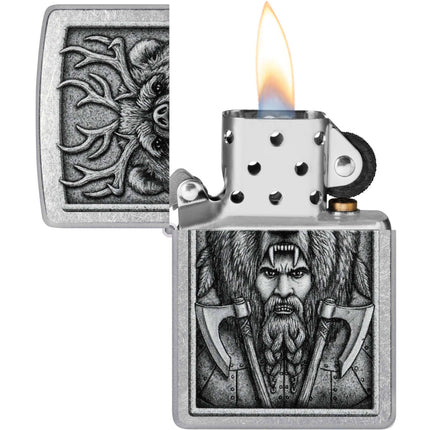 Zippo Lighter: Barbarian Design Street Chrome | 48731