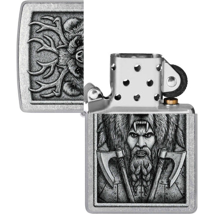 Zippo Lighter: Barbarian Design Street Chrome | 48731