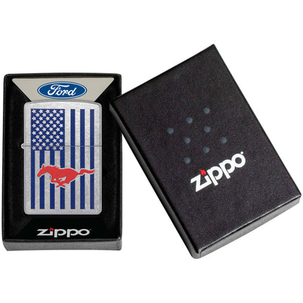 Zippo Lighter: Ford Logo Design with Mustang Icon | 48754