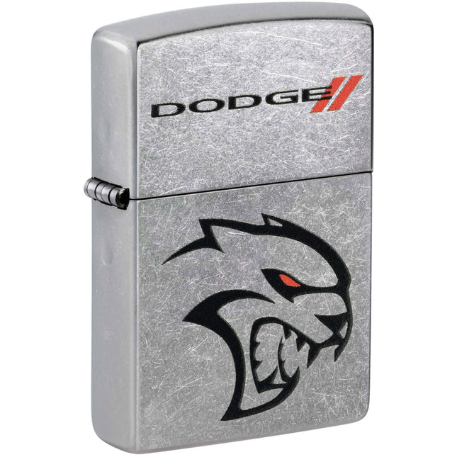 Zippo Lighter: Dodge Logo Design Street Chrome | 48760