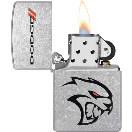 Zippo Lighter: Dodge Logo Design Street Chrome | 48760