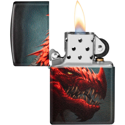 Zippo Lighter: Red Dragon Design 540 Color | 48777