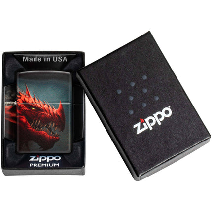 Zippo Lighter: Red Dragon Design 540 Color | 48777