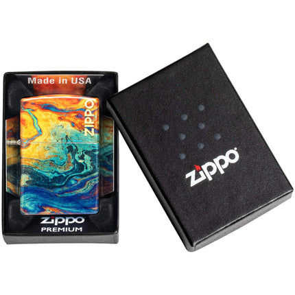 Zippo Lighter - Colorful Design Metal Construction Refillable and Windproof | 48778