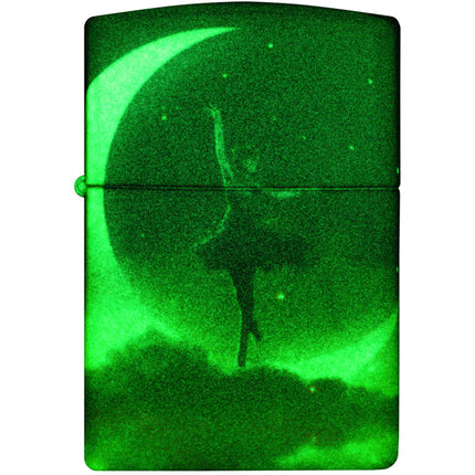 Zippo Lighter: Mythological Design Ballerina Moon 540 Color Glow-in-the-Dark | 48781