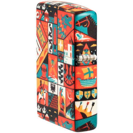 Zippo Lighter: Old Ages Design Medieval Icons 540 Color | 48786