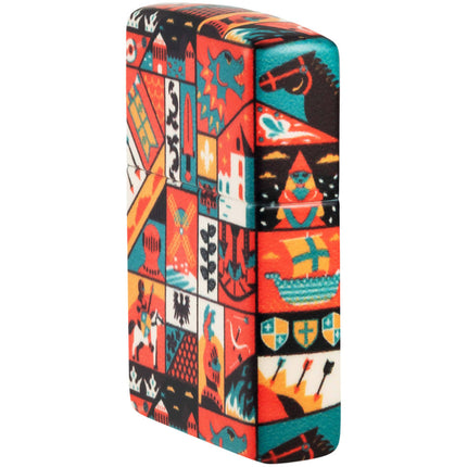 Zippo Lighter: Old Ages Design Medieval Icons 540 Color | 48786
