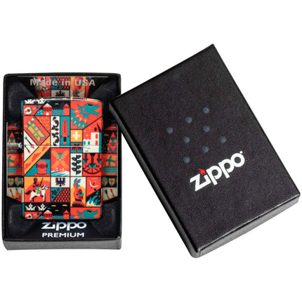 Zippo Lighter: Old Ages Design Medieval Icons 540 Color | 48786