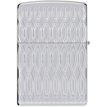 Zippo Lighter: Armor Multicut Zippo Flame Design High Polish Chrome | 48838