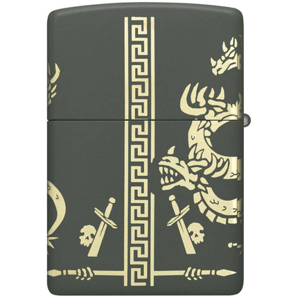Zippo Lighter: Multi-headed Dragon Design Laser 360 Engraving | 48907