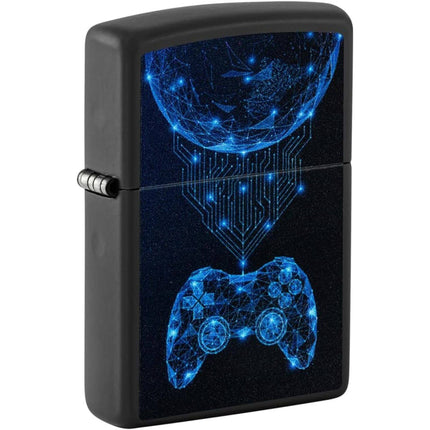 Zippo Lighter: Gaming Design Black Matte | 48912