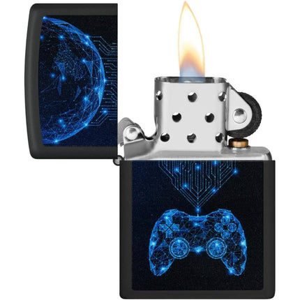 Zippo Lighter: Gaming Design Black Matte | 48912