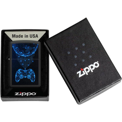 Zippo Lighter: Gaming Design Black Matte | 48912