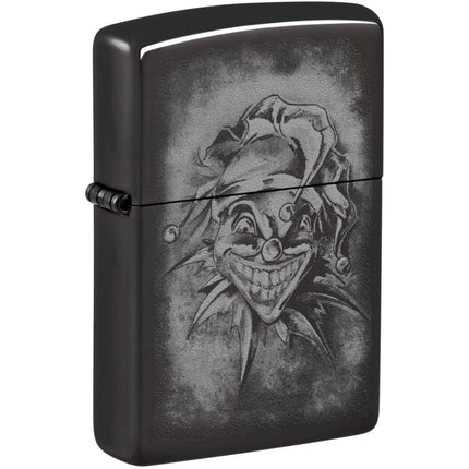 Zippo Lighter: Joker Clown Design High Polish Black | 48914