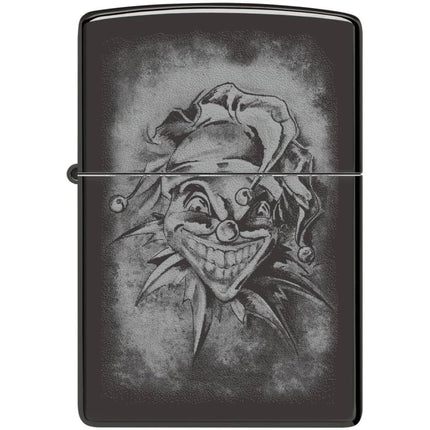 Zippo Lighter: Joker Clown Design High Polish Black | 48914
